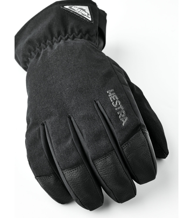 Hestra Hestra Powder Short - 5 finger 100_black 3002800 100_Black Hestra wintersportkleding 3002800 licht grijs bij Leerentveldvrijetijd.nl