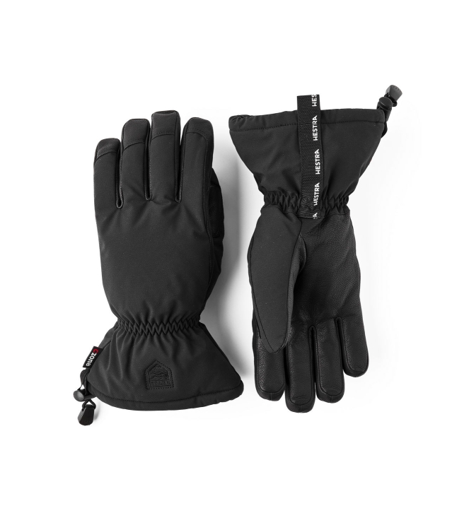 Hestra Hestra Mist - 5 finger 100_black 3003340 100_Black Hestra wintersportkleding 3003340 licht grijs bij Leerentveldvrijetijd.nl
