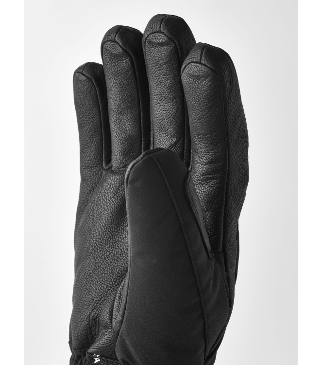 Hestra Hestra Mist - 5 finger 100_black 3003340 100_Black Hestra wintersportkleding 3003340 licht grijs bij Leerentveldvrijetijd.nl