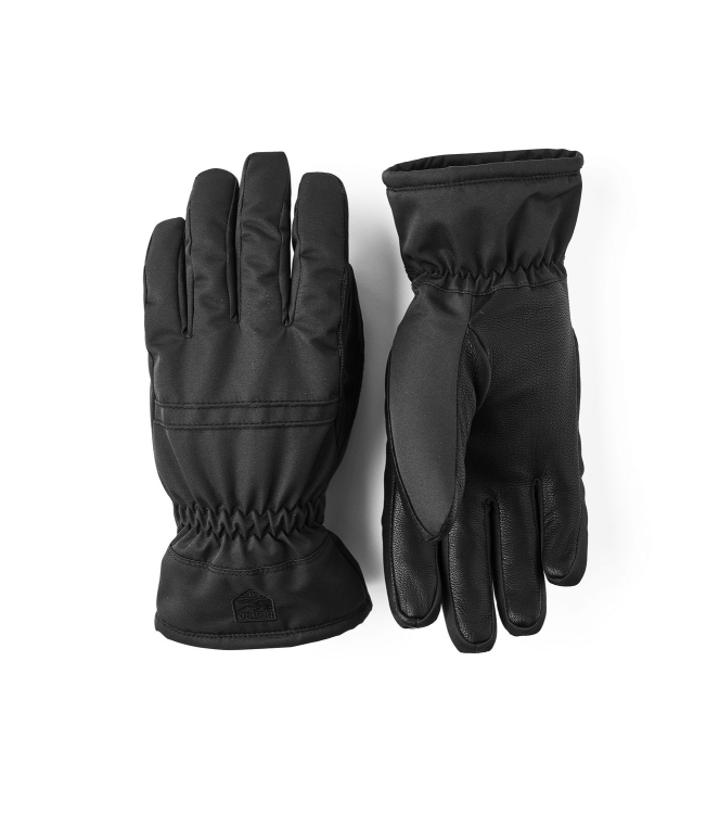 Hestra Hestra Women\'s Primaloft Leather - 5 finger 100_black 3003710 100_Black Hestra wintersportkleding 3003710 licht grijs bij Leerentveldvrijetijd.nl