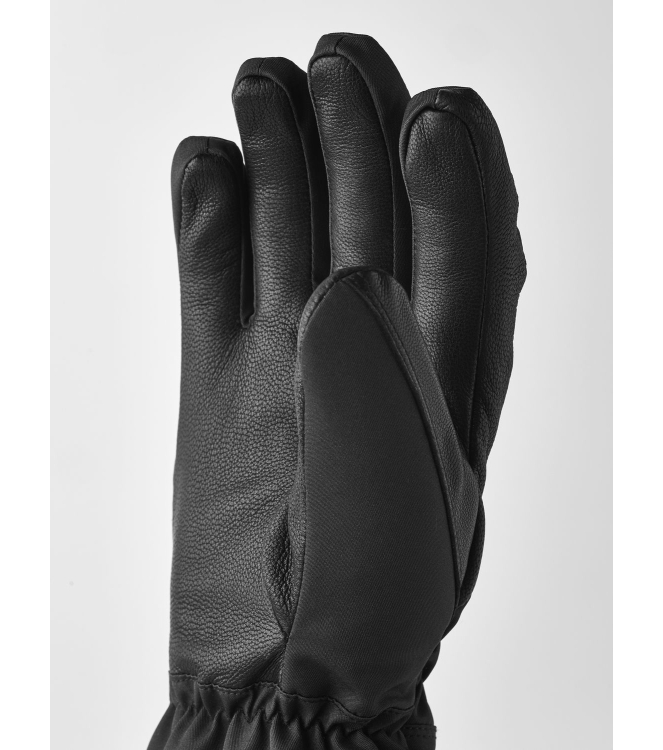 Hestra Hestra Women\'s Primaloft Leather - 5 finger 100_black 3003710 100_Black Hestra wintersportkleding 3003710 licht grijs bij Leerentveldvrijetijd.nl