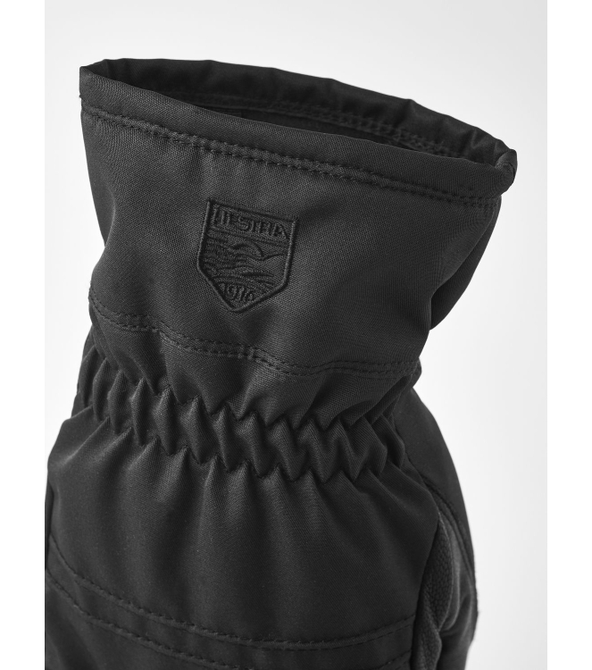 Hestra Hestra Women\'s Primaloft Leather - 5 finger 100_black 3003710 100_Black Hestra wintersportkleding 3003710 licht grijs bij Leerentveldvrijetijd.nl