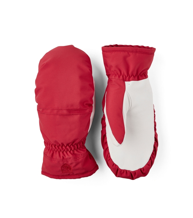 Hestra Hestra Women\'s Primaloft Leather - mitt 560_red 3003711 560_Red Hestra wintersportkleding 3003711 geel bij Leerentveldvrijetijd.nl
