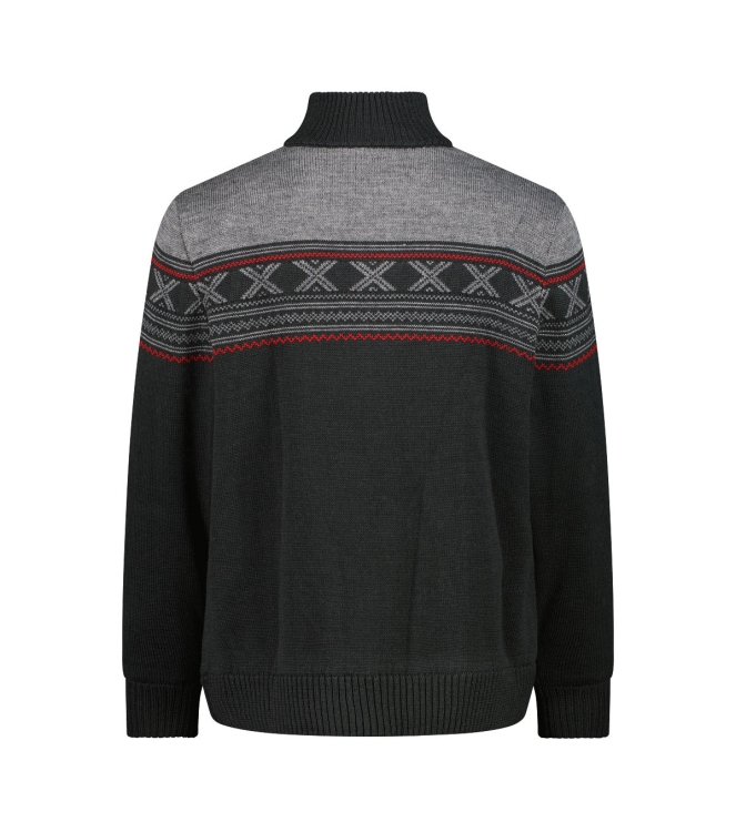 CMP CMP Man Sweat Knitted WP u423 antracite 7H87510 U423 Antracite CMP wintersportkleding 7H87510 black bij Leerentveldvrijetijd.nl