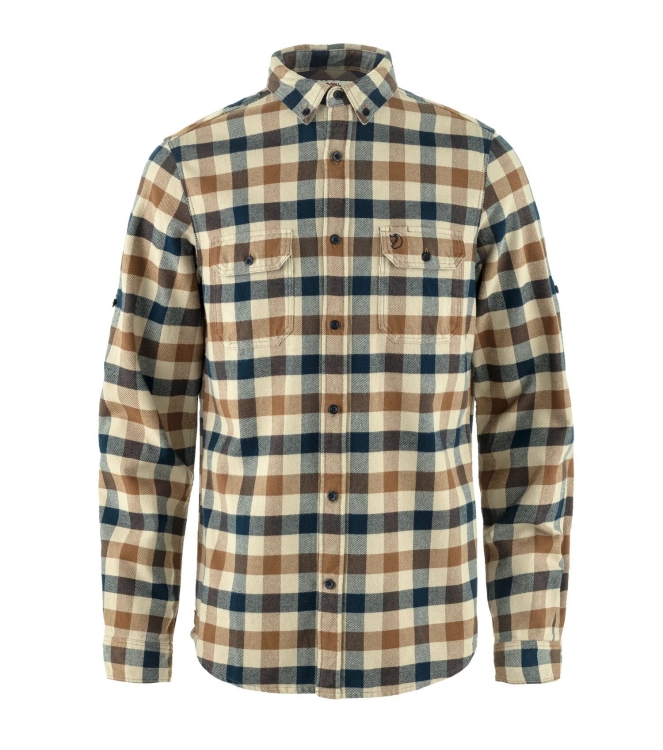 Fjällräven Fjällräven Skog Shirt M 118-555_fossil-dark navy F81353 118-555_Fossil-Dark Navy Fjällräven fleeces en truien F81353 lichtblauw bij Leerentveldvrijetijd.nl