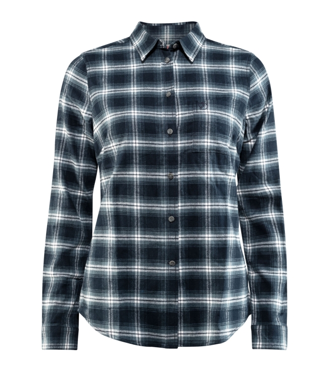 Fjällräven Fjällräven Övik Flannel Shirt W 555_dark navy F89833 555_Dark Navy Fjällräven fleeces en truien F89833 geen kleur bij Leerentveldvrijetijd.nl