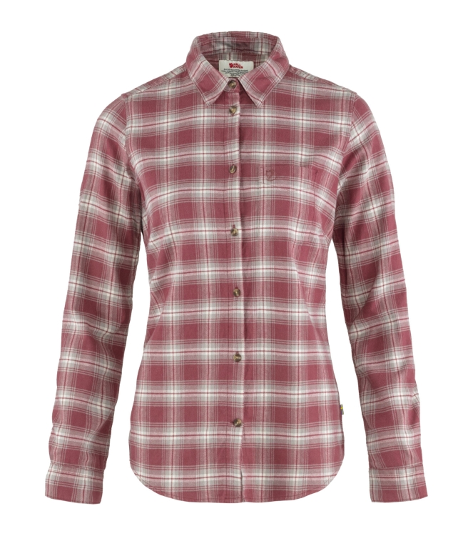 Fjällräven Fjällräven Övik Flannel Shirt W 410-021_mesa purple-fog F89833 410-021_Mesa Purple-Fog Fjällräven fleeces en truien F89833 blauw combinatie bij Leerentveldvrijetijd.nl