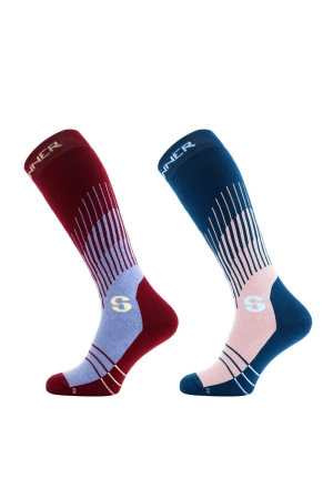 Sinner Sinner Ladies Ski Socks Grphc 34_Brnd/Pk