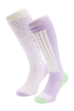 Poederbaas Poederbaas Ski Socks 2-pack 103_White Multi Poederbaas Poederbaas Ski Socks 2-pack 103_White Multi