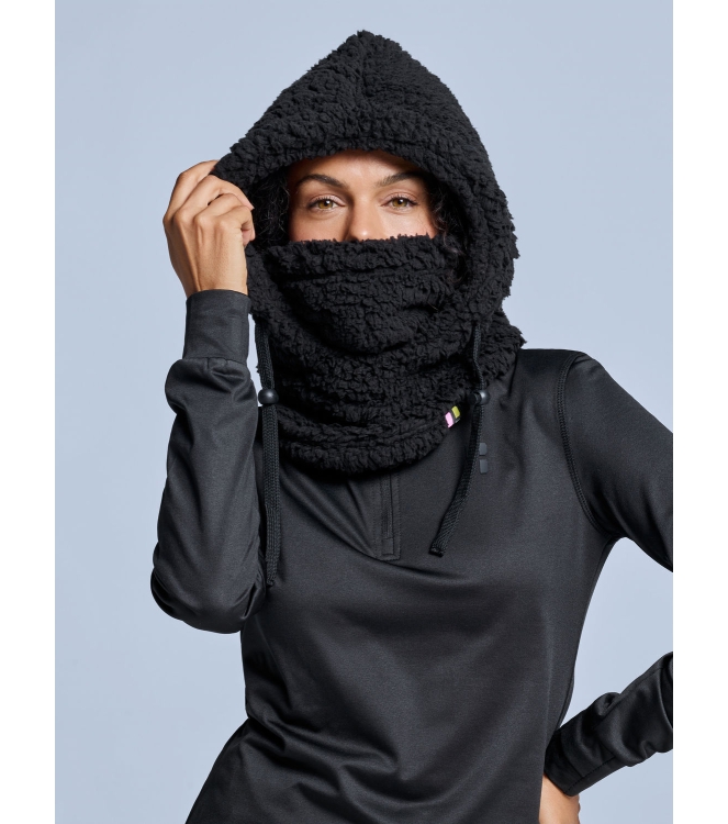 Poederbaas Poederbaas Fluffy Balaclava 1_black PB070712 1_Black Poederbaas wintersportkleding PB070712 licht grijs bij Leerentveldvrijetijd.nl