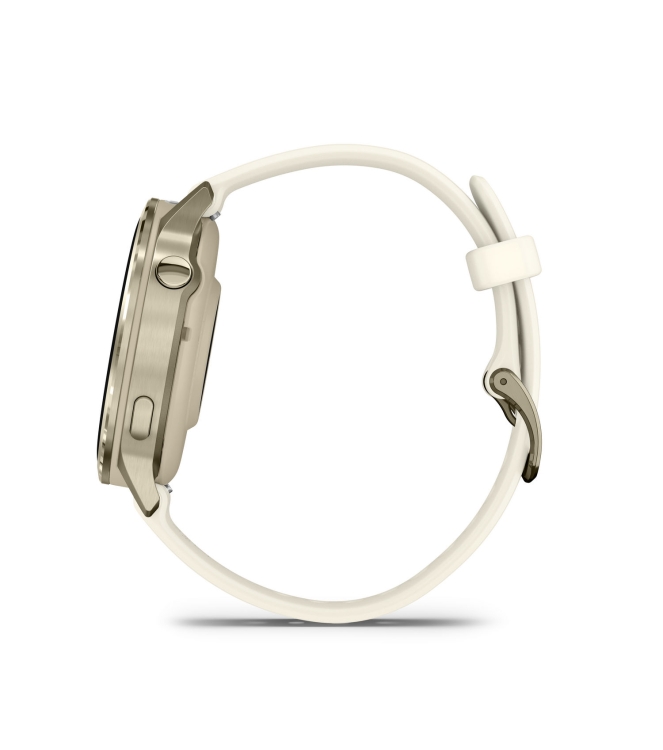 Garmin Garmin Venu 4 - 41mm Lunar Gold met Bone siliconen band 010-03013-00 Garmin orientatie 010-03013-00 ecru bij Leerentveldvrijetijd.nl