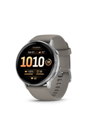 Garmin Garmin Venu 4 - 45mm Zilver met zilvergrijze siliconen ba 