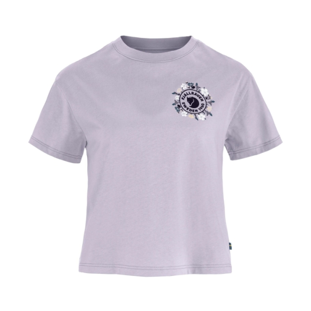 fjällräven Fjällblomster Logo T-shirt W 452_Lavender Mist F14600213