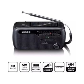 Lenco MCR-113BK Noodradio Draagbaar Opwindbaar