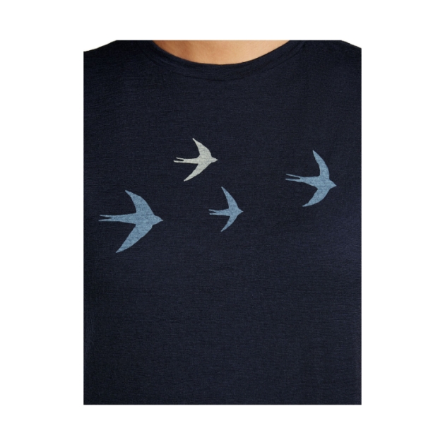 icebreaker W M 150 TL SS Tee Bird 4011_Midnight Navy IB0A57FX