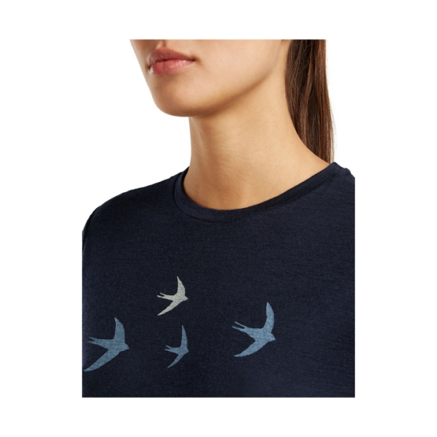 icebreaker W M 150 TL SS Tee Bird 4011_Midnight Navy IB0A57FX