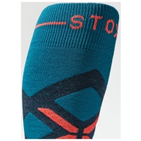 stox-energy-socks Skiing Merino Socks Men 7941 Teal / Red Fluo SKSKM