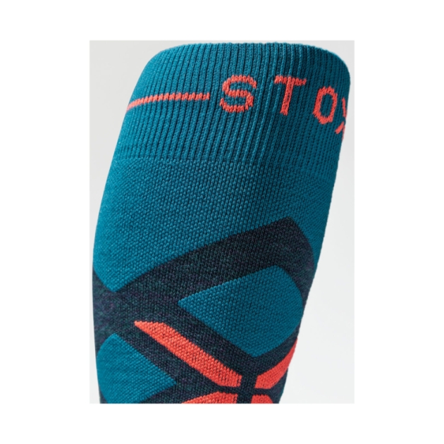 stox-energy-socks Skiing Merino Socks Men 7941 Teal / Red Fluo SKSKM