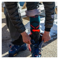 stox-energy-socks Skiing Merino Socks Men 7941 Teal / Red Fluo SKSKM