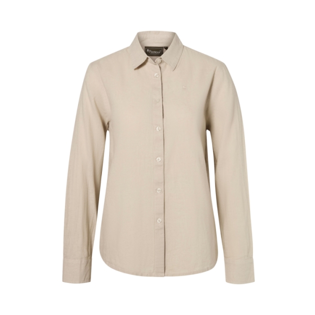 pinewood Värnamo InsectSafe Hemp mix L/S SHIRT W 616_Linen Beige 1-33720