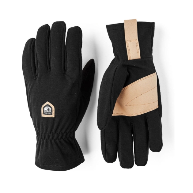 hestra Windwool Merino Liner - 5 finger 100_Black 3005080