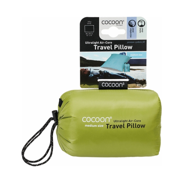cocoon Air Core Pillow UL M 43 × 34 x 11 cm Wasabi / Grey CACP4-UL2T