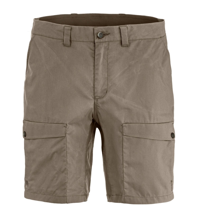 Fjällräven Fjällräven Abisko Hybrid Trail Shorts M 244_suede brown F12200209 244_Suede Brown Fjällräven broeken F12200209 marine bij Leerentveldvrijetijd.nl