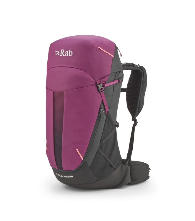 Rab Rab Airox 34ND mbl_mulberry/black QAQ-15 MBL_Mulberry/Black Rab tassen QAQ-15 blauw combinatie bij Leerentveldvrijetijd.nl