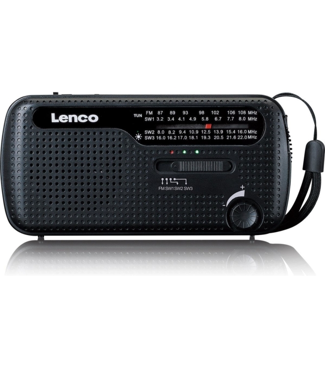 Lenco Lenco MCR-113BK Noodradio Draagbaar Opwindbaar MCR-113BK Lenco outdoor accessoires MCR-113BK ecru bij Leerentveldvrijetijd.nl