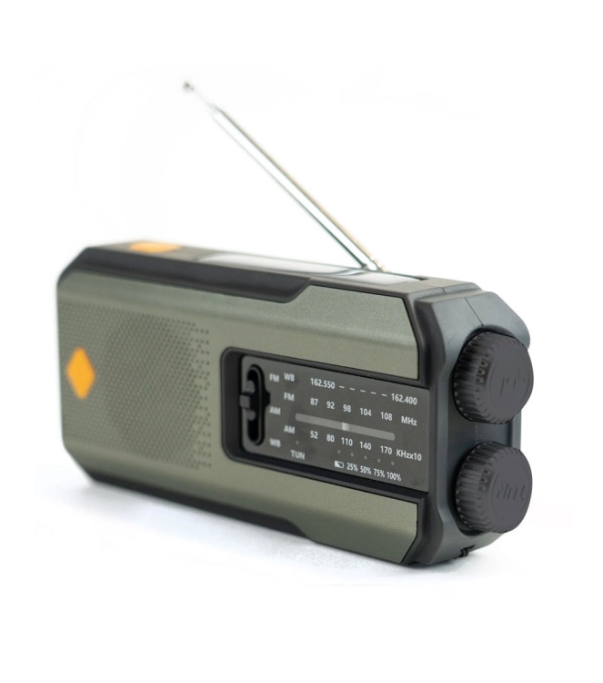 Highlander Highlander Noodradio Draagbaar Opwindbaar/solar MA-102 Highlander outdoor accessoires MA-102 ecru bij Leerentveldvrijetijd.nl