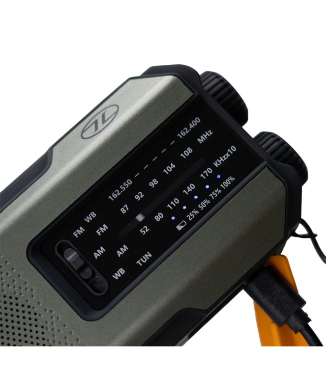 Highlander Highlander Noodradio Draagbaar Opwindbaar/solar MA-102 Highlander outdoor accessoires MA-102 ecru bij Leerentveldvrijetijd.nl