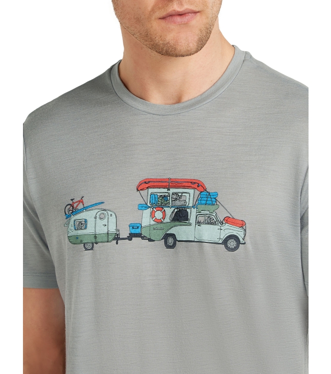 Icebreaker fleeces en truien IB0A57FL lichtblauw bij Leerentveldvrijetijd.nl