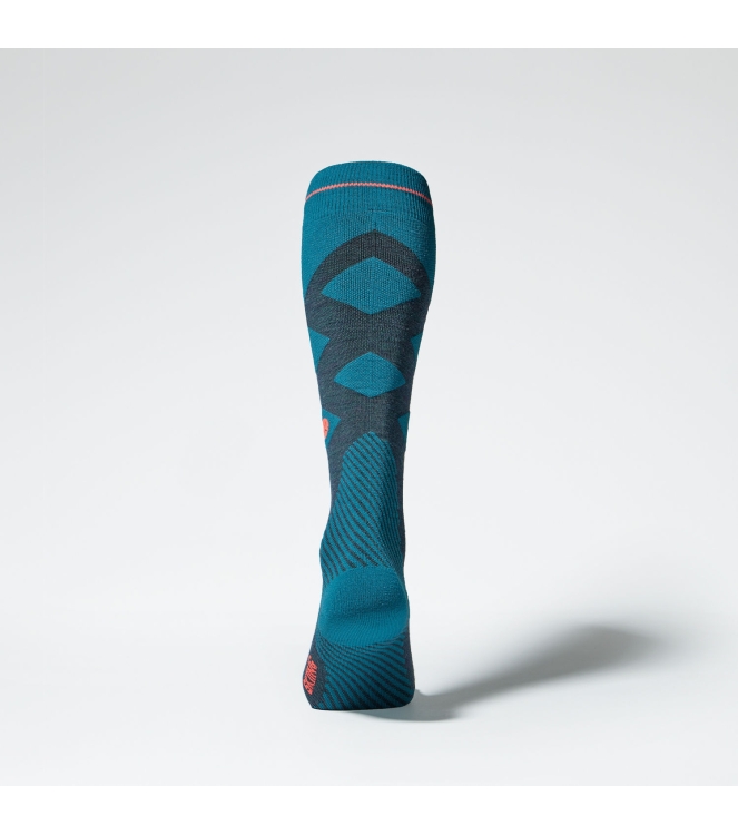 Stox Energy Socks Stox Energy Socks Skiing Merino Socks Men 7941 teal / red fluo SKSKM 7941 Teal / Red Fluo Stox Energy Socks wintersport accessoires SKSKM blauw bij Leerentveldvrijetijd.nl