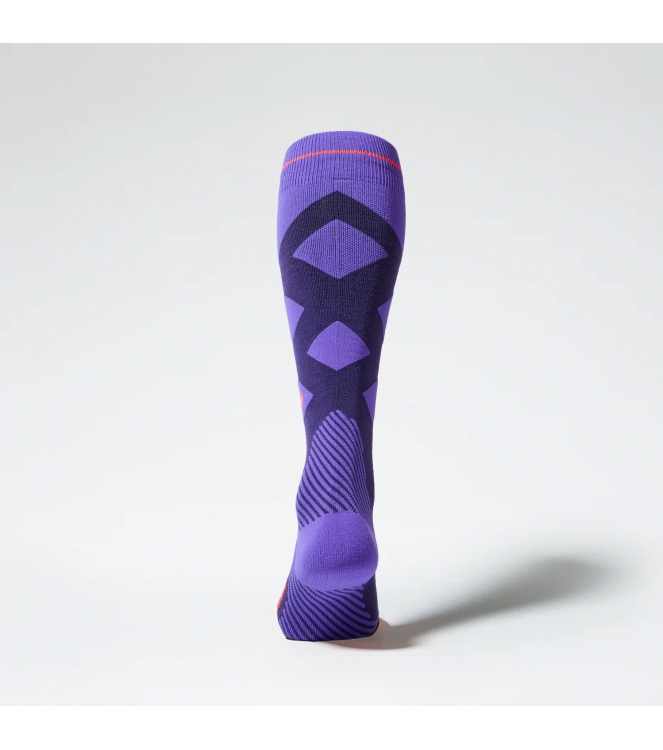 Stox Energy Socks Stox Energy Socks Skiing Merino Socks Women 5244 purple orangefluo SKSKW 5244 Purple Orangefluo Stox Energy Socks wintersport accessoires SKSKW blauw combinatie bij Leerentveldvrijetijd.nl