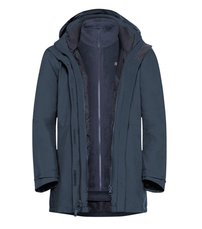 Jack Wolfskin Jack Wolfskin Rotwand 3In1 JKT W c0412_midnight sky A60333 C0412_Midnight Sky Jack Wolfskin jassen A60333 geen kleur bij Leerentveldvrijetijd.nl