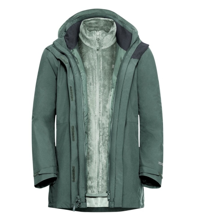 Jack Wolfskin Jack Wolfskin Rotwand 3In1 JKT W e0271_sago palm A60333 E0271_Sago Palm Jack Wolfskin jassen A60333 blauw bij Leerentveldvrijetijd.nl