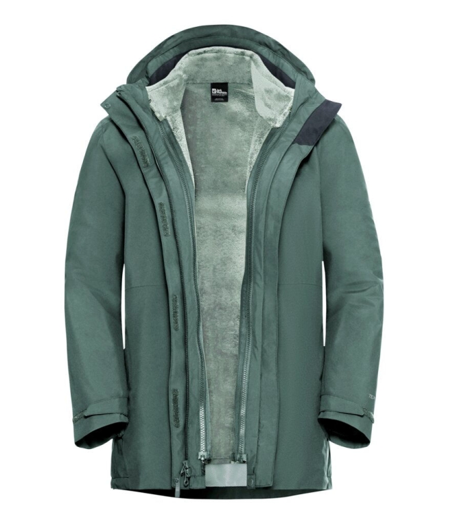 Jack Wolfskin Jack Wolfskin Rotwand 3In1 JKT W e0271_sago palm A60333 E0271_Sago Palm Jack Wolfskin jassen A60333 blauw bij Leerentveldvrijetijd.nl