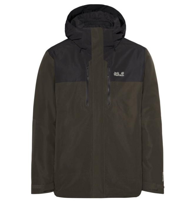 Jack Wolfskin Jack Wolfskin Jasper Pro 3In1 JKT M e0205_obsidian moss A66293 E0205_Obsidian Moss Jack Wolfskin jassen A66293 blauw bij Leerentveldvrijetijd.nl