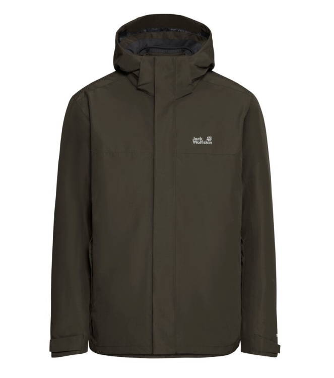 Jack Wolfskin Jack Wolfskin Stonelite 3In1 JKT M e0205_obsidian moss A66473 E0205_Obsidian Moss Jack Wolfskin jassen A66473 blauw bij Leerentveldvrijetijd.nl