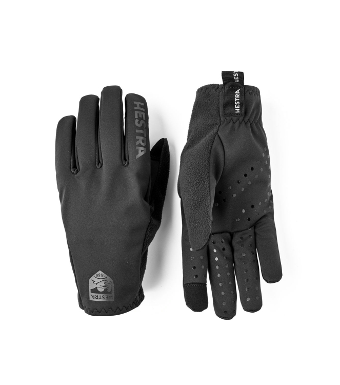 Hestra Hestra Runners - 5 finger 100100_black/black 3003280 100100_Black/Black Hestra wintersportkleding 3003280 licht grijs bij Leerentveldvrijetijd.nl