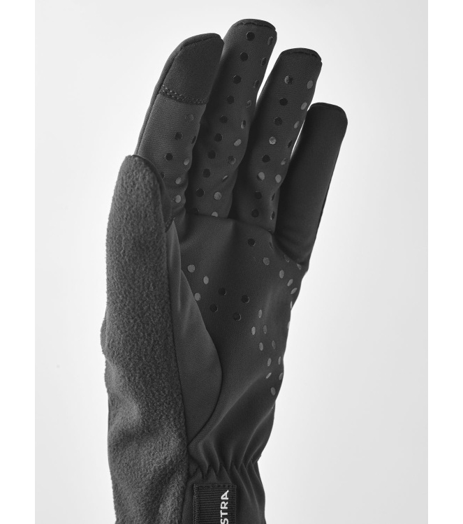 Hestra Hestra Runners - 5 finger 100100_black/black 3003280 100100_Black/Black Hestra wintersportkleding 3003280 licht grijs bij Leerentveldvrijetijd.nl