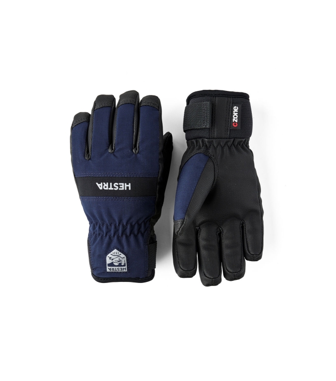 Hestra Hestra Ferox CZone Jr - 5 finger 280_navy 3004930 280_Navy Hestra wintersportkleding 3004930 geen kleur bij Leerentveldvrijetijd.nl