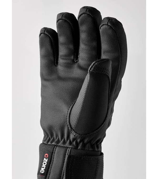 Hestra Hestra Ferox CZone Jr - 5 finger 100_black 3004930 100_Black Hestra wintersportkleding 3004930 licht grijs bij Leerentveldvrijetijd.nl