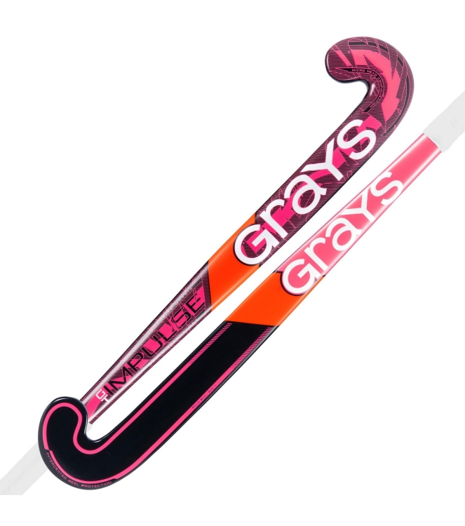Grays Grays Impulse GT Jun Hockeystick hot red/black 27082 Hot Red/Black Grays hockeysticks 27082 geel bij Leerentveldvrijetijd.nl