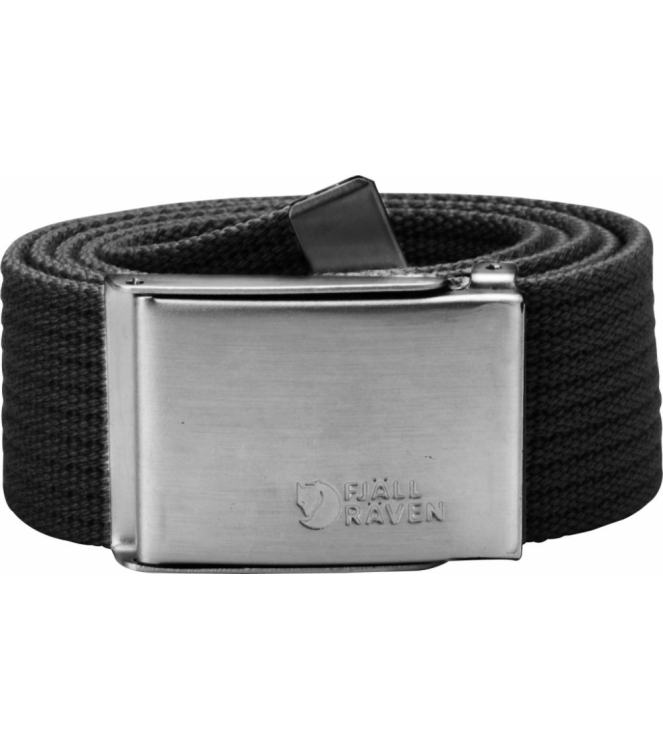 Fjällräven Fjällräven Canvas Belt 550_black F77029 550_Black Fjällräven kleding accessoires F77029 licht grijs bij Leerentveldvrijetijd.nl