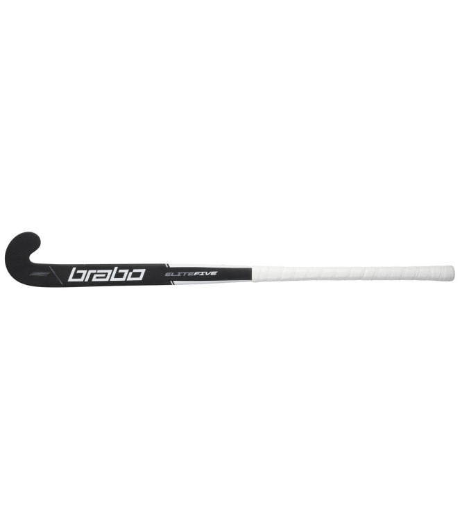 Brabo Brabo Elite Five WTB Carbon LB 000_black/white 315.60182 000_Black/White Brabo hockeysticks 315.60182 licht grijs bij Leerentveldvrijetijd.nl