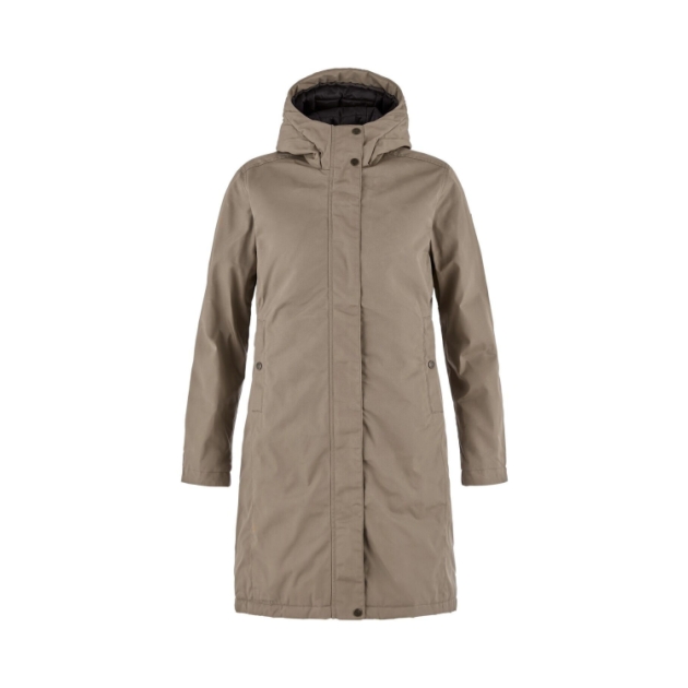 fjällräven Kiruna Hydratic Padded Parka W 244_Suede Brown F14500193