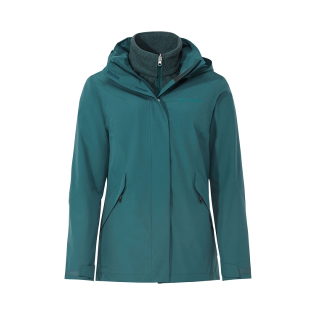 vaude Wo Rosemoor 3in1 Jacket II Dark Fjord Green 46283_349