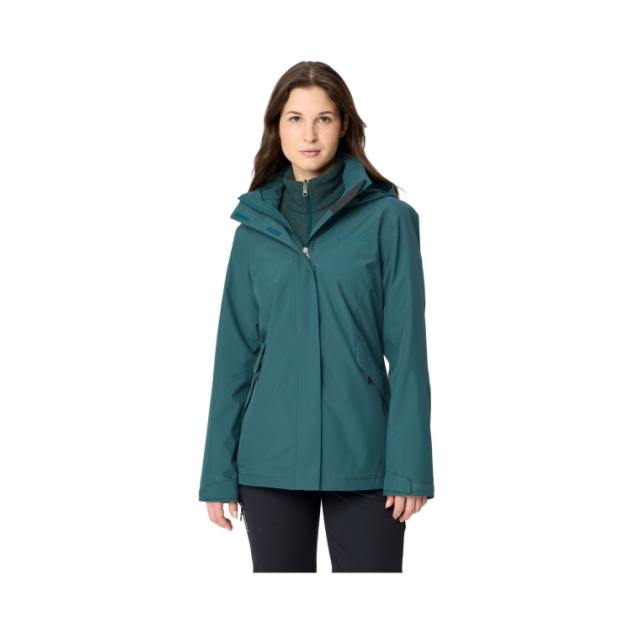 vaude Wo Rosemoor 3in1 Jacket II Dark Fjord Green 46283_349