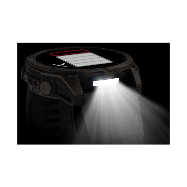 garmin Fenix 9 51mm Carbon grey DLC-titanium Zwarte siliconen band 010-04763-11
